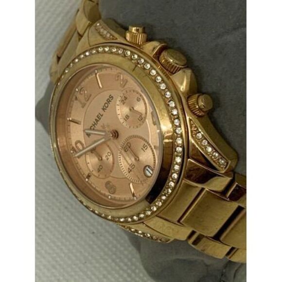 Michael Kors MK5263 Women's Watch Chronograph Rose Gold Dial Quartz Analog B703 - Picture 3 of 9